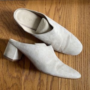Everlane suede leather mules